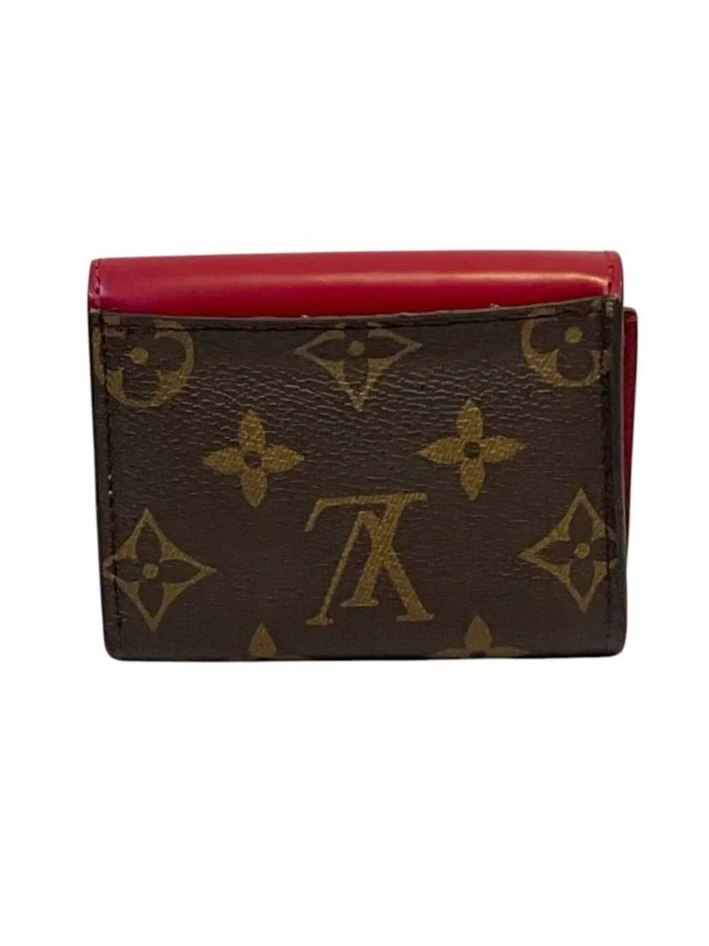 Louis Vuitton Portefeuille Zoe Monogram Compact Wallet Fuchsia Brown